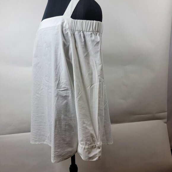 J. Jill White Shirt Collection Off Shoulder Top M Cotton Blend - Picture 3 of 14